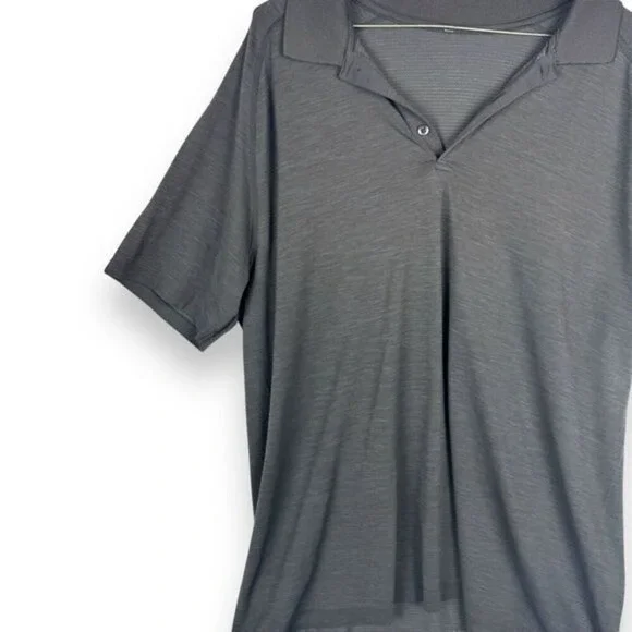 Lululemon Mens Performance Polo Size XXL Gray Short Sleeve‎ Golf Sporty Athletic - Picture 6 of 11